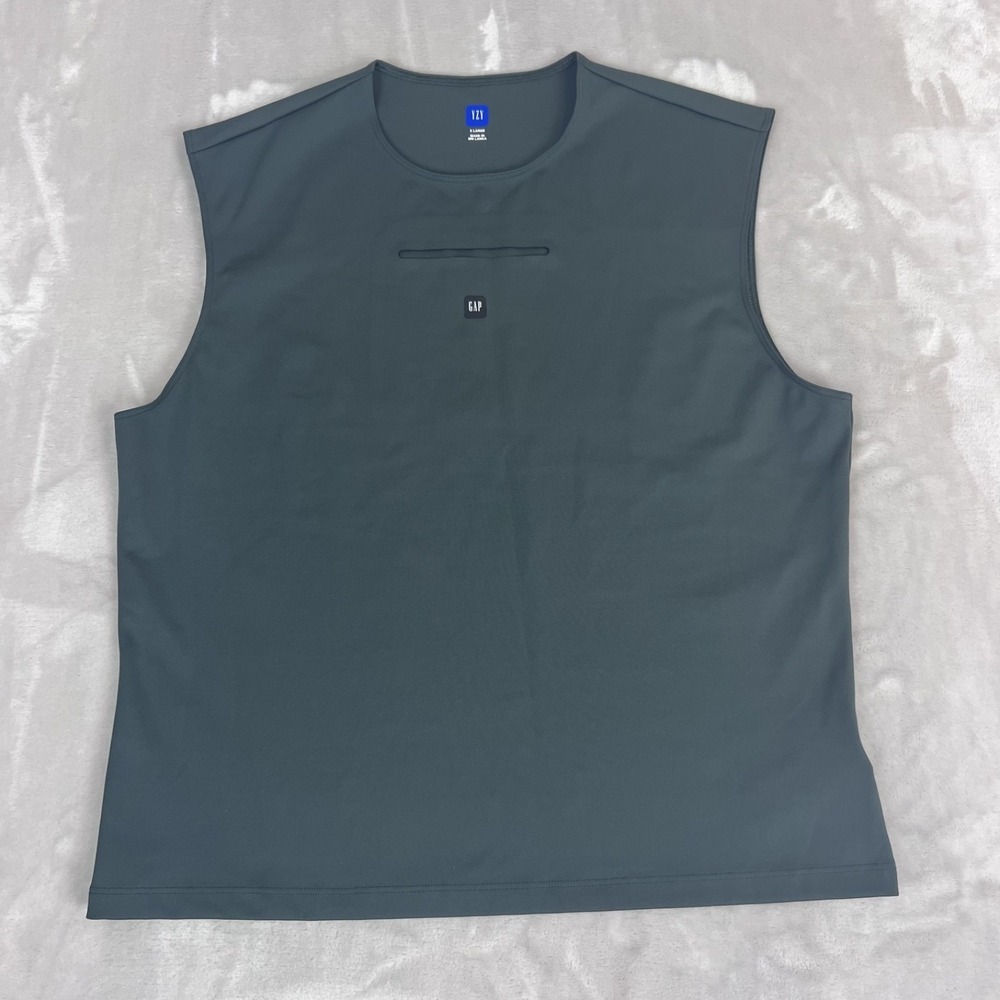YZY Gap Shirt Adult XL Green/Gray Second Skin Sleeveless Cropped Tank Athletic
